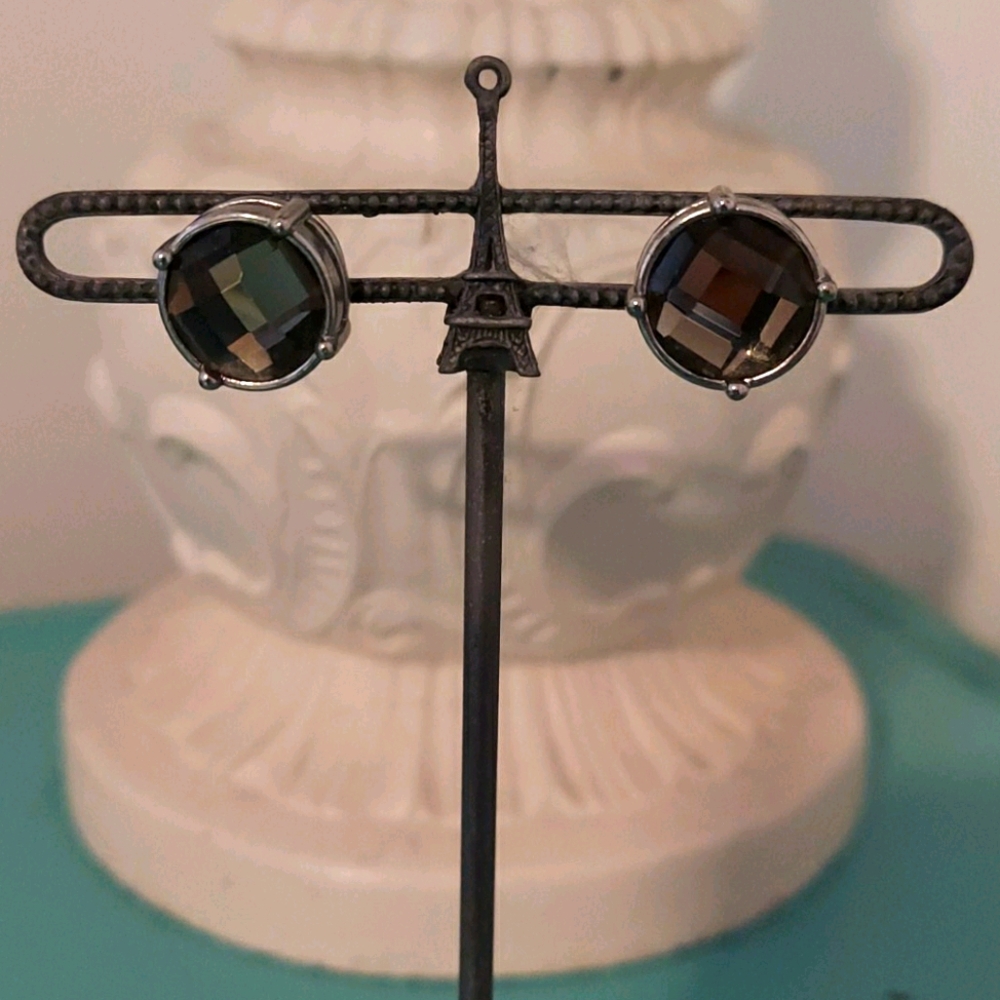 LOFT | Silver gemstone stud earrings